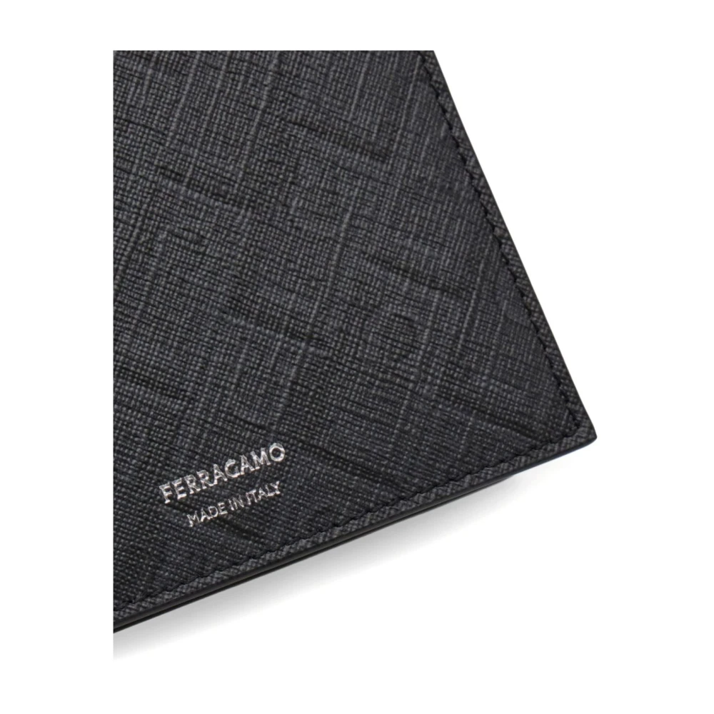 Salvatore Ferragamo Zwarte Portemonnee met Kaartsleuven Black Heren