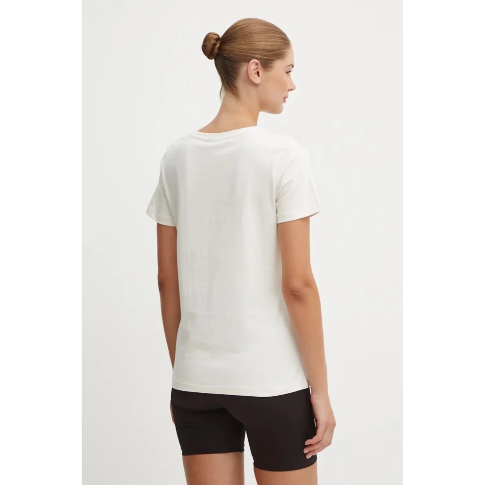 Guess Katoenen Logo T-Shirt White Dames