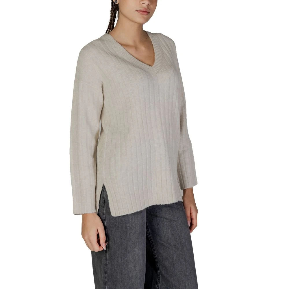 Vila Beige Acryl Trui Herfst Winter Collectie Beige Dames
