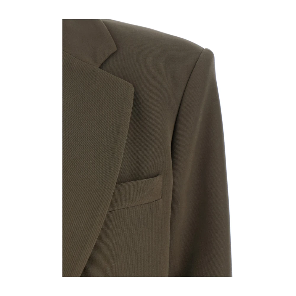 Andamane Groene Wolmix Single-Breasted Jas Green Dames