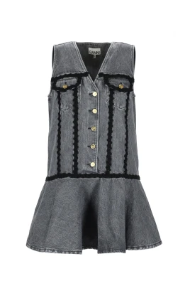 Rigid Denim Mini Dress