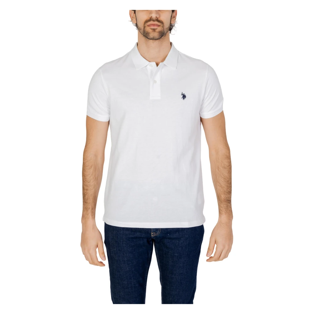 U.s. Polo Assn. Polo Shirt Korte Mouw Lente Zomer Collectie White Heren