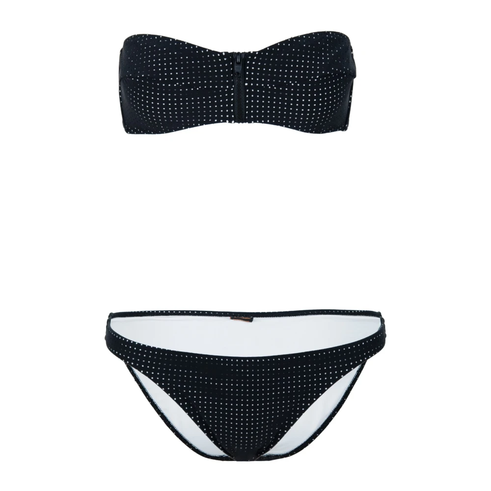 Sundek Bikini met rits aan de voorkant Black Dames