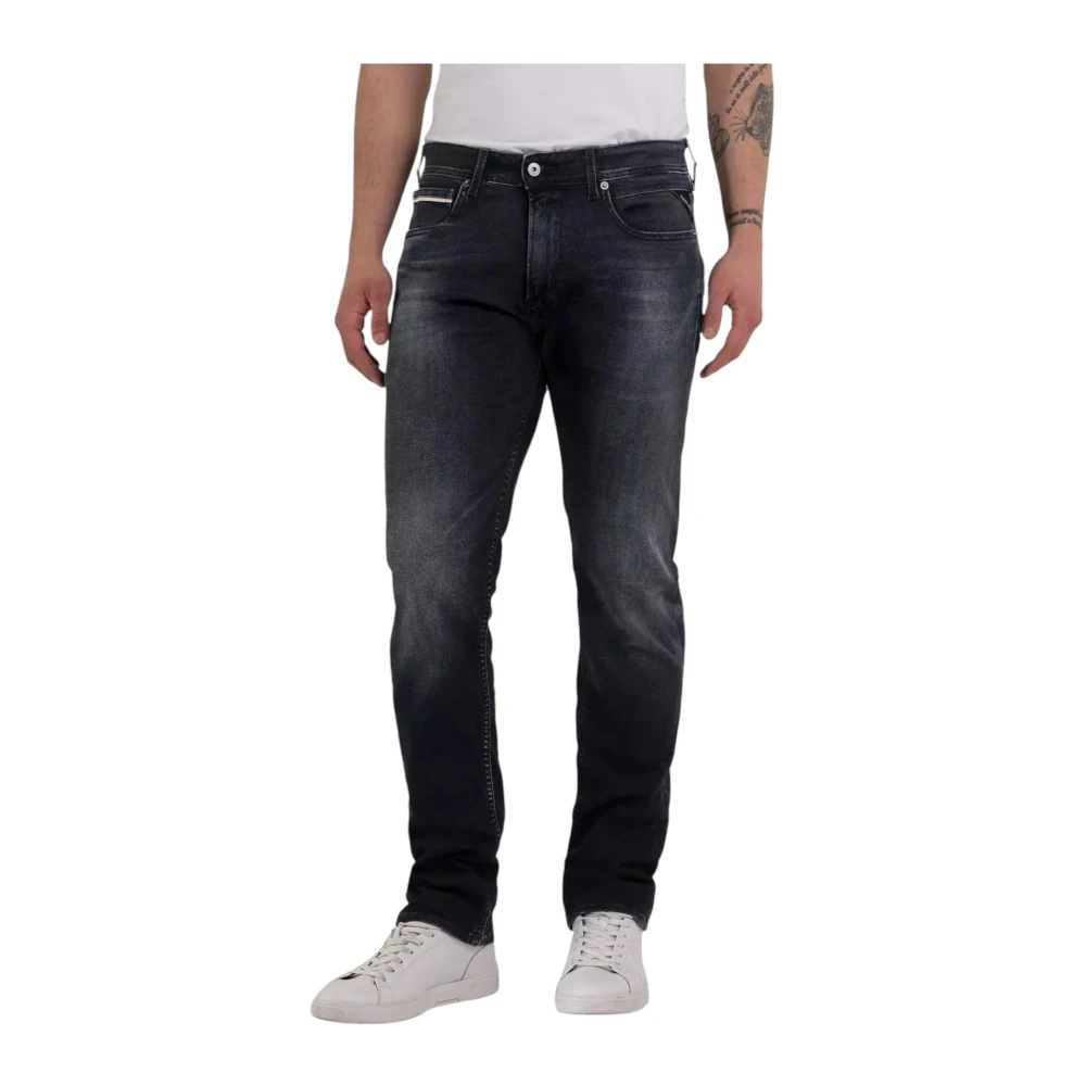 Replay Slim-fit Denim Jeans Gray Heren