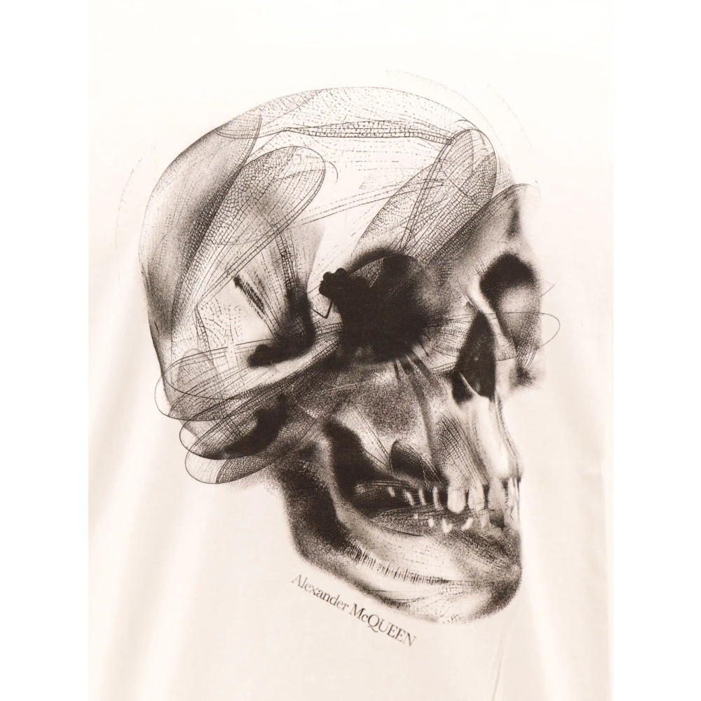 alexander mcqueen Iconische print katoenen T-shirt White Heren