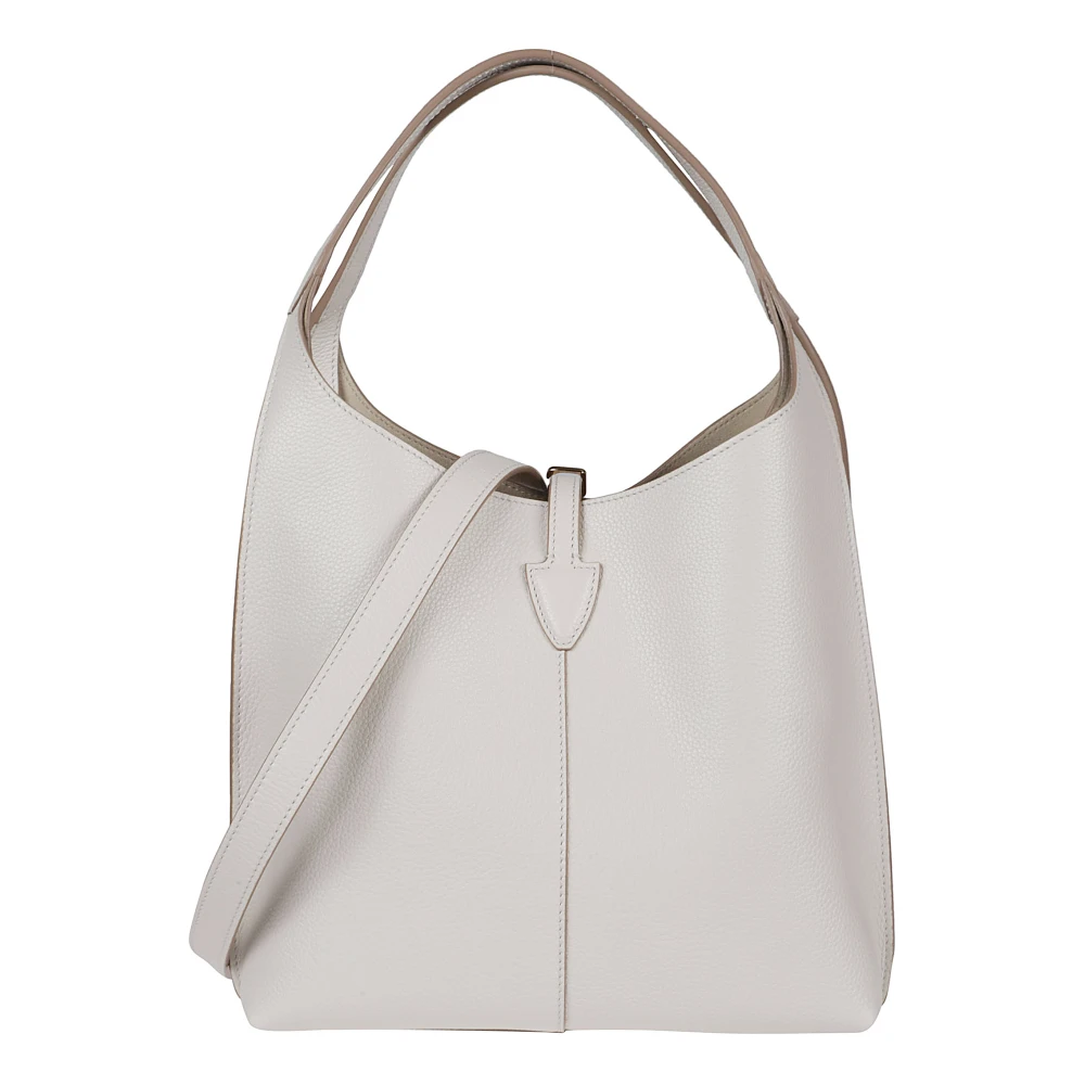 TOD'S Kleine leren tas met tijdloos accessoire Brown Dames