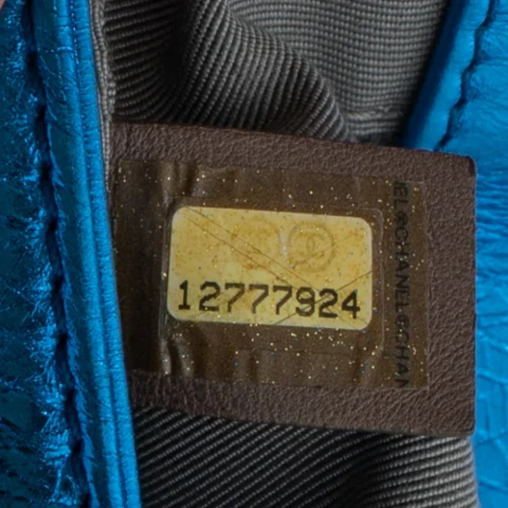 Chanel Vintage Pre-owned Leather chanel-bags Blue Dames