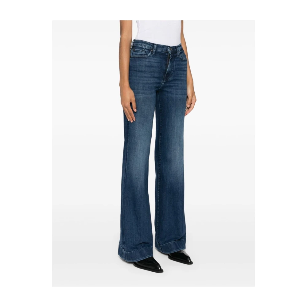 7 For All Mankind Jeans Flare Blue Dames