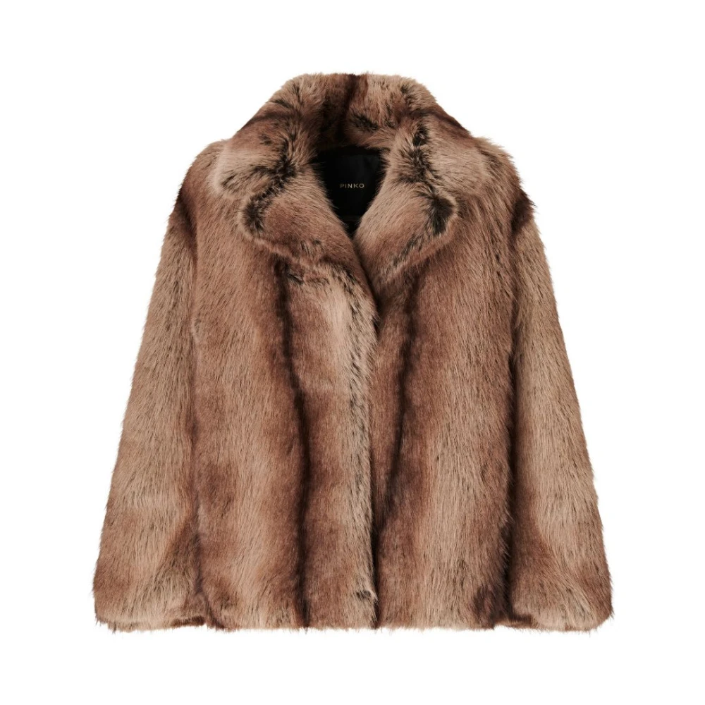 Pinko , Faux Fur & Shearling Jackets, Female, Beige, S, Jackets