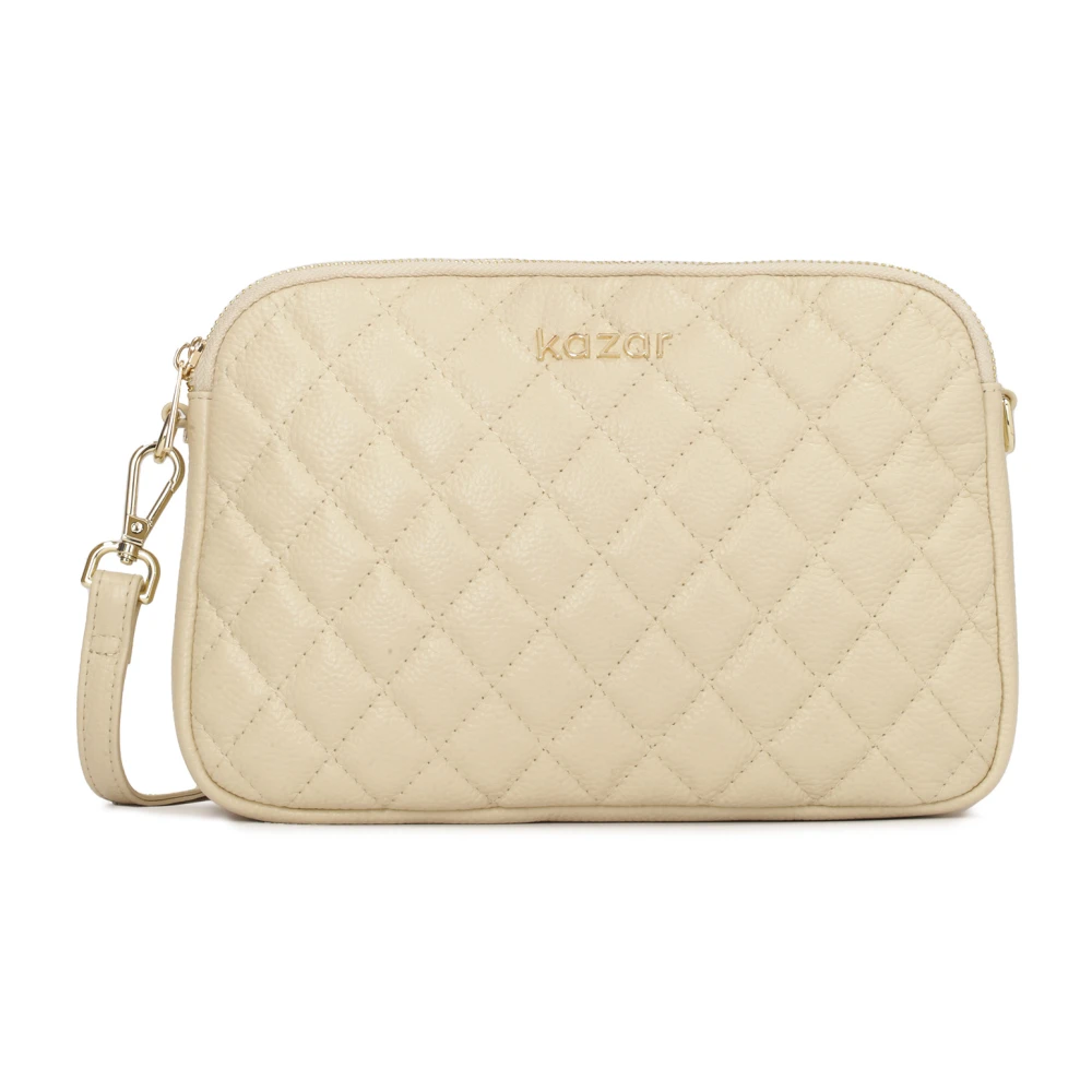 Kazar Kleine handtas met gewatteerd ontwerp op leren band Beige Dames