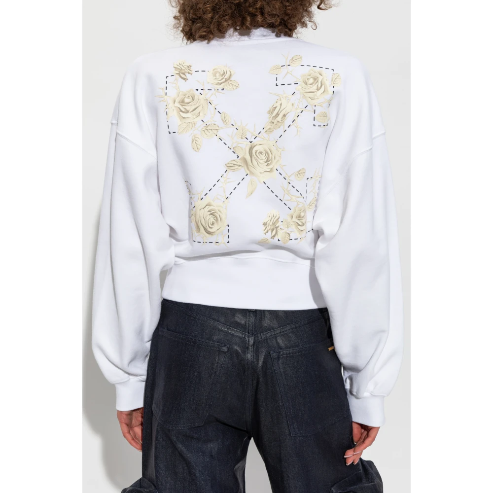 Off White Sweatshirt met print White Dames