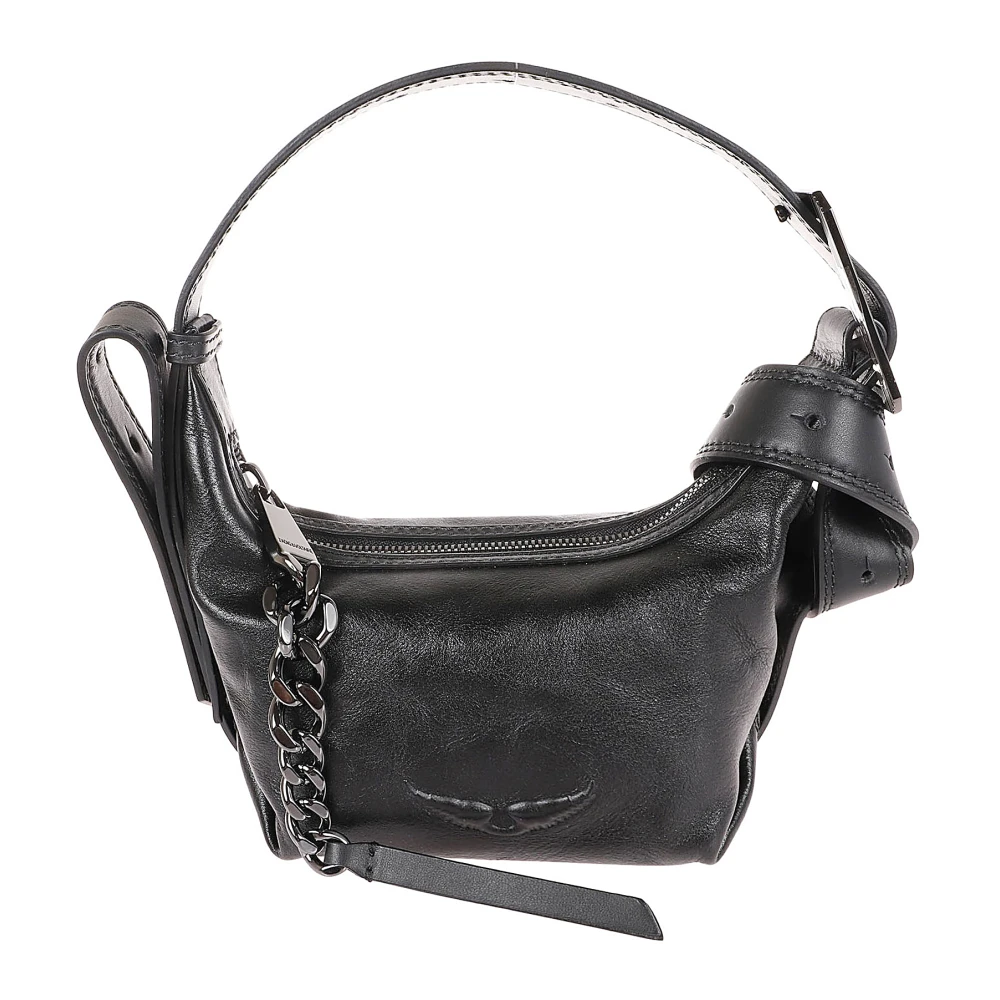 Zadig & Voltaire Zwarte leren omvormbare crossbody tas Black Dames
