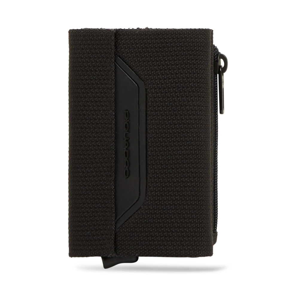 Piquadro Herren Schwarz Pop-Up Wallet Mit Geldfach