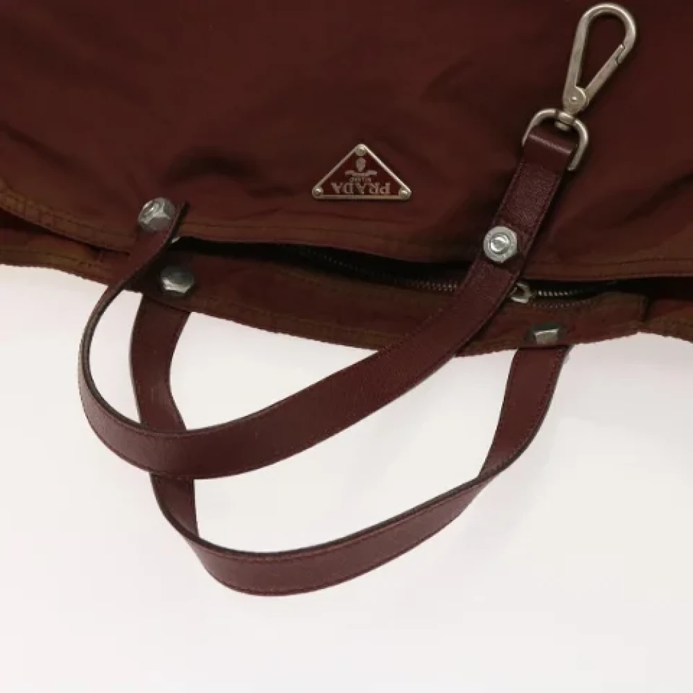 Prada Vintage Pre-owned Nylon handbags Red Dames