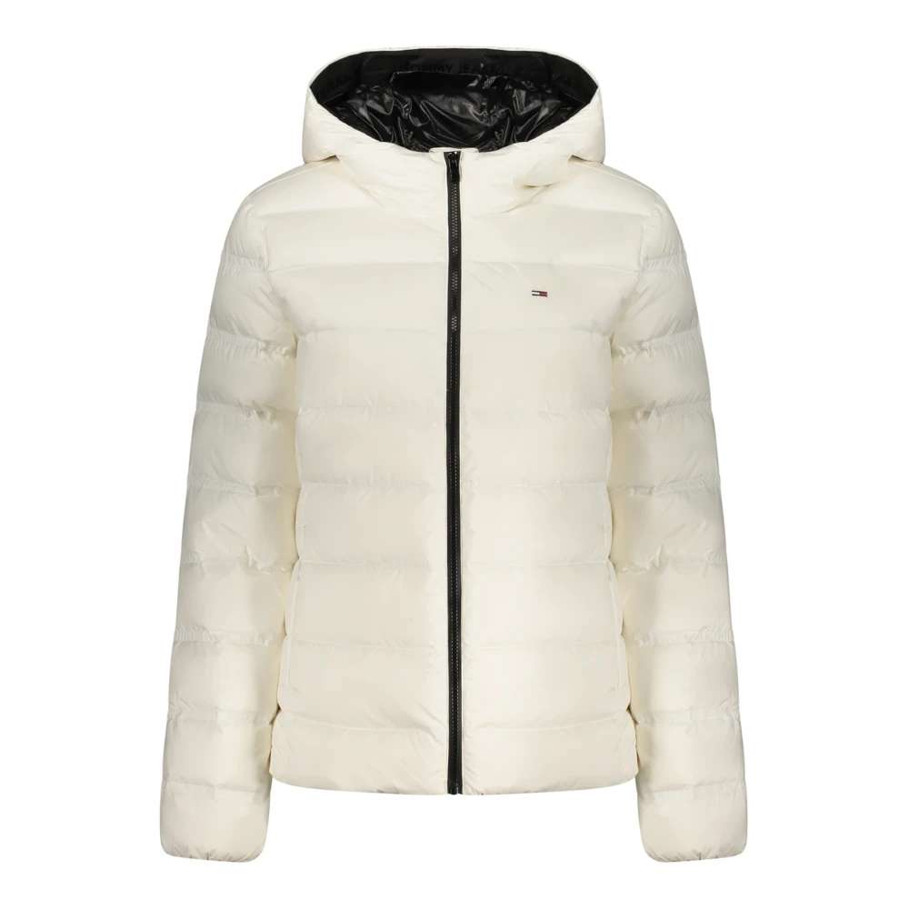 Tommy Hilfiger Women's White Long-Sleeved Jacket With Hood