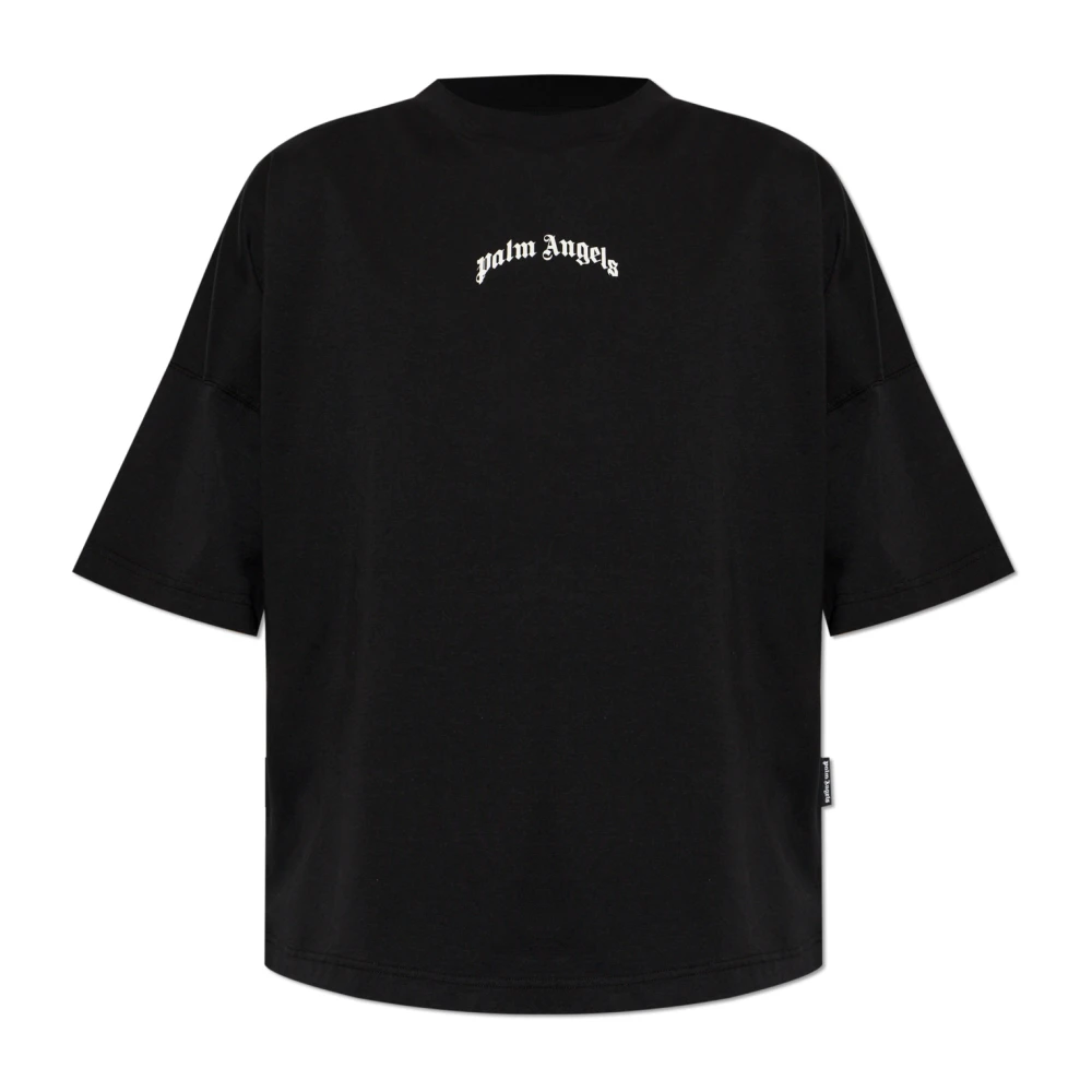 Palm Angels Men's Black T-Shirts, Xs, Classic Logo Over T-Shirt