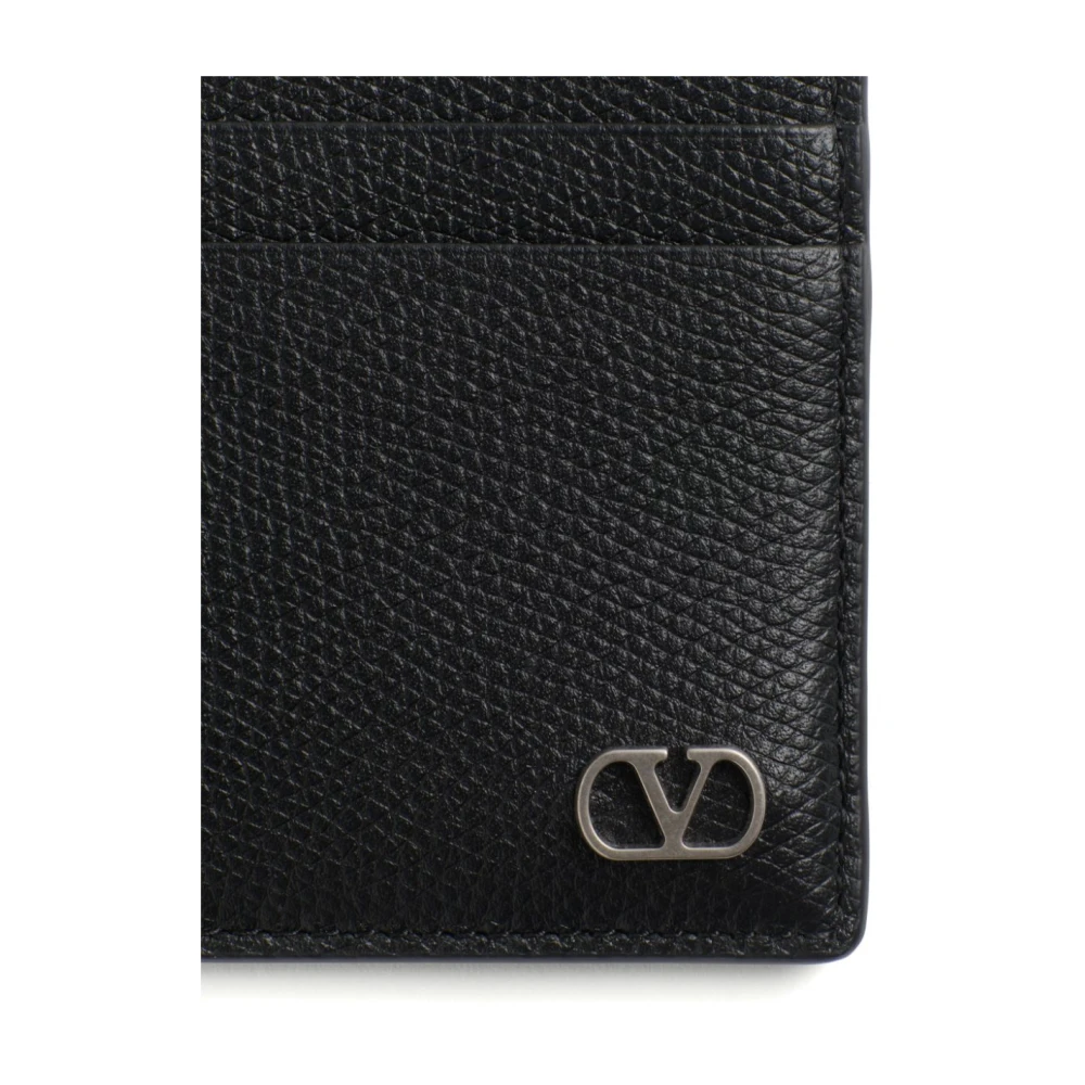 Valentino Garavani Portemonnee van Kalfsleer met VLogo Handtekening Black Heren