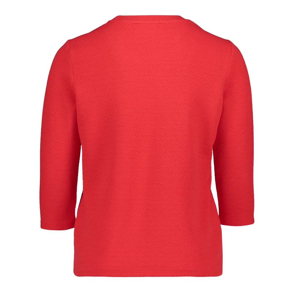 Betty Barclay Casual Piqué Shirt met Fijne Structuur Red Dames