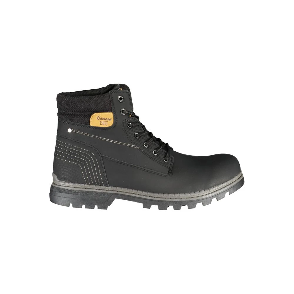 Carrera Men's Black Lace-Up Boots,, Elegant Lace-Up Boots With Contrasting Accents Size 12 Uk