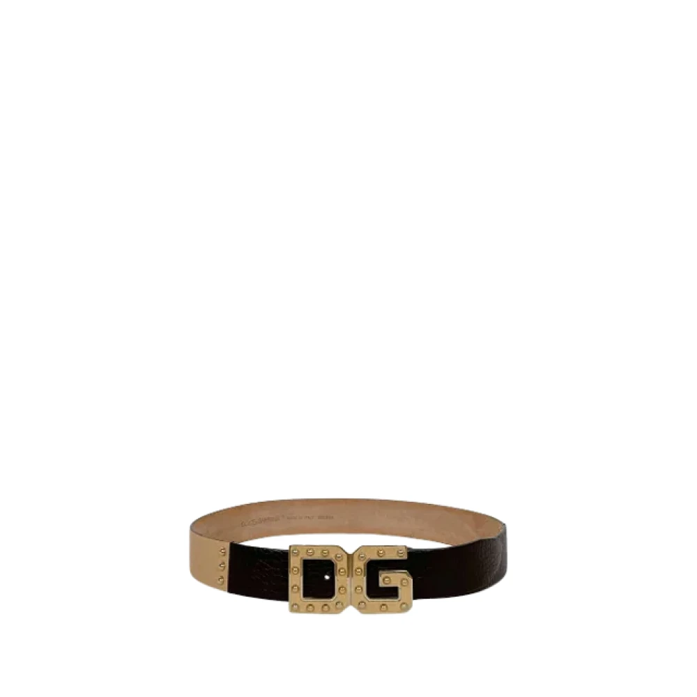 Dolce & Gabbana Pre-owned Leather belts Beige Dames