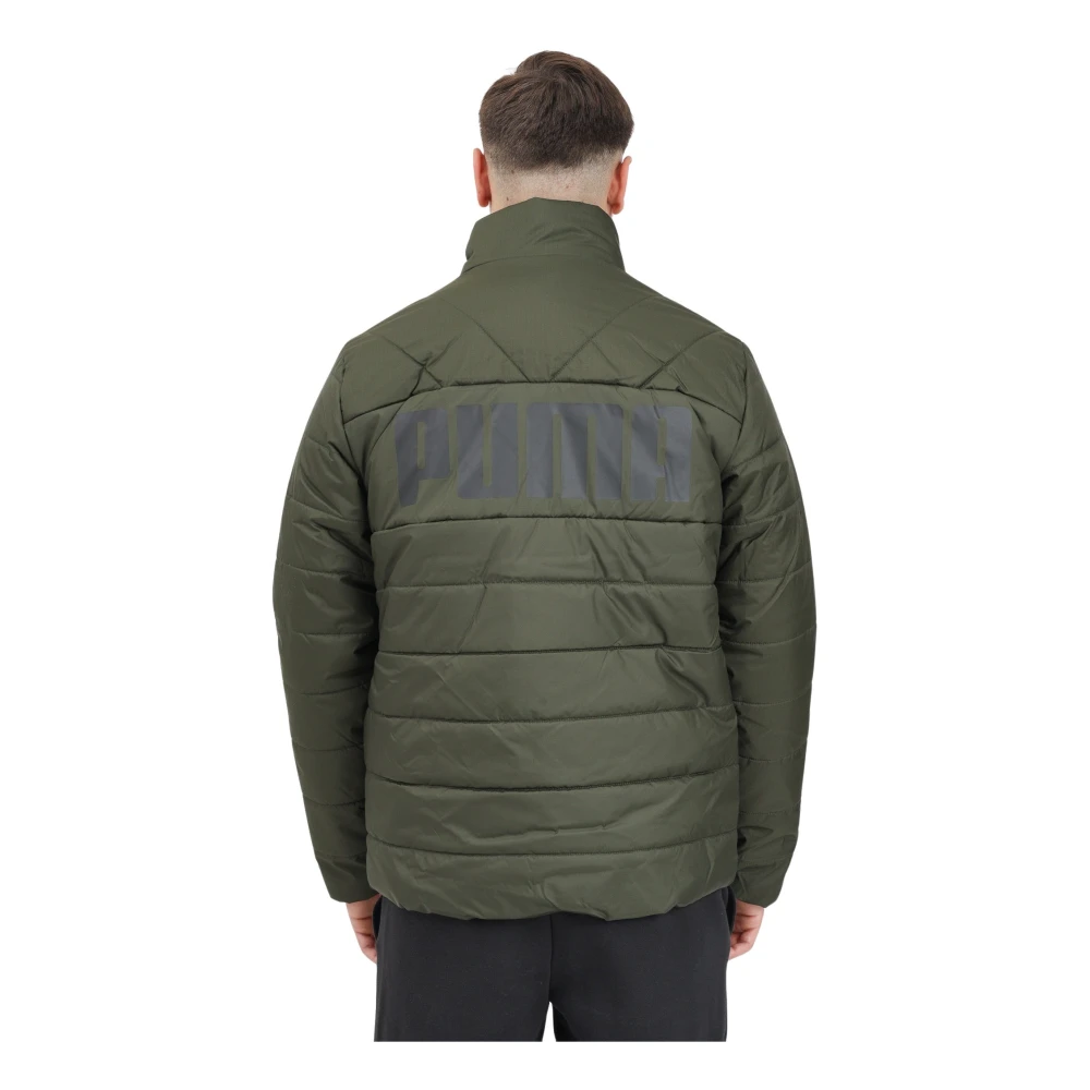 Puma Groene Gewatteerde Jas Mannen Herfst Winter Green Heren