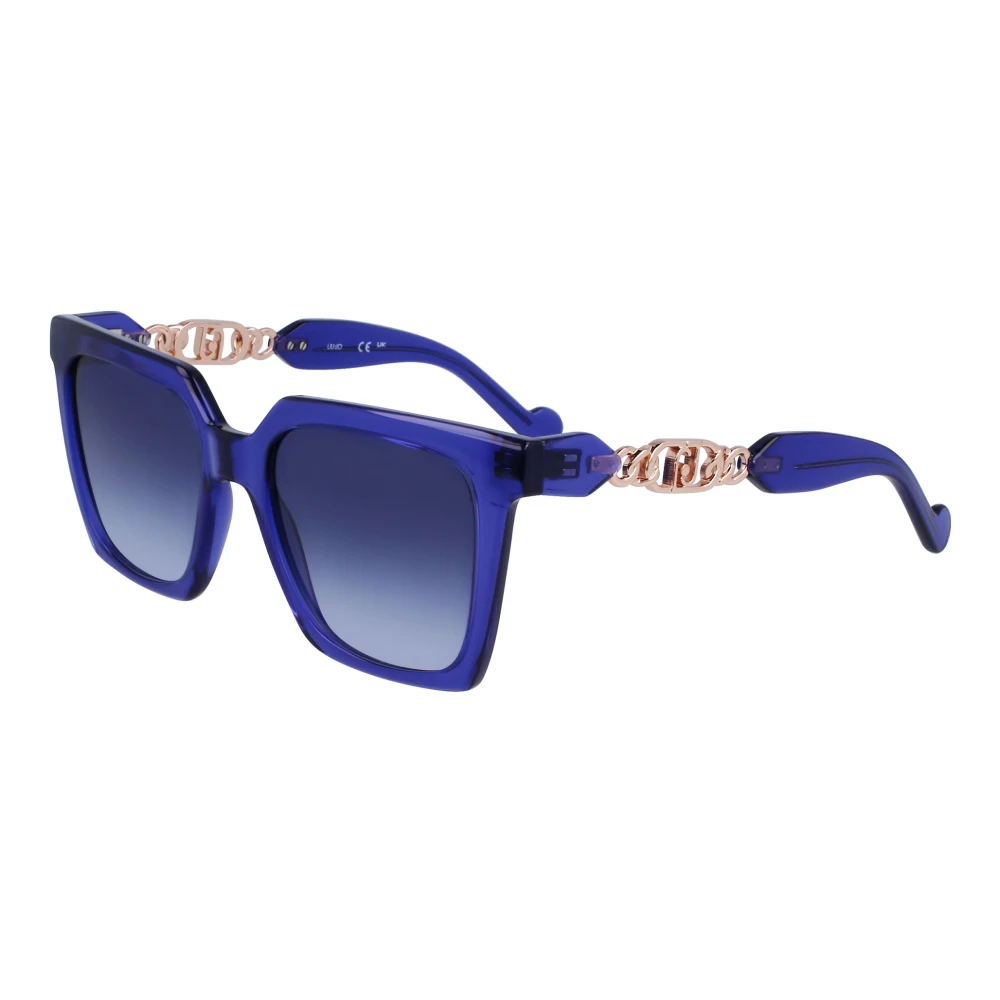 Liu Jo Unisex Blue Squared Sunglasses - Sunglasses - 53 Mm - Accessories