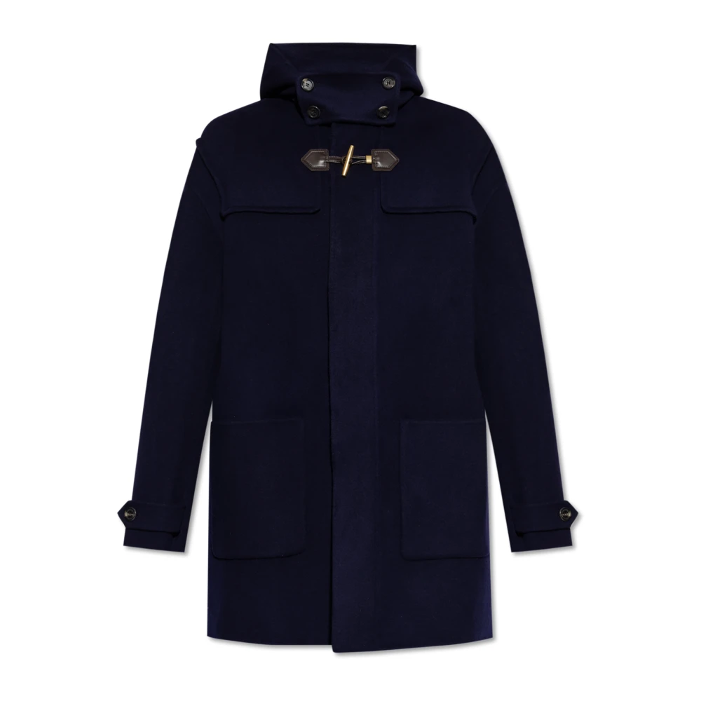 Moschino Men's Blue Wool Coat