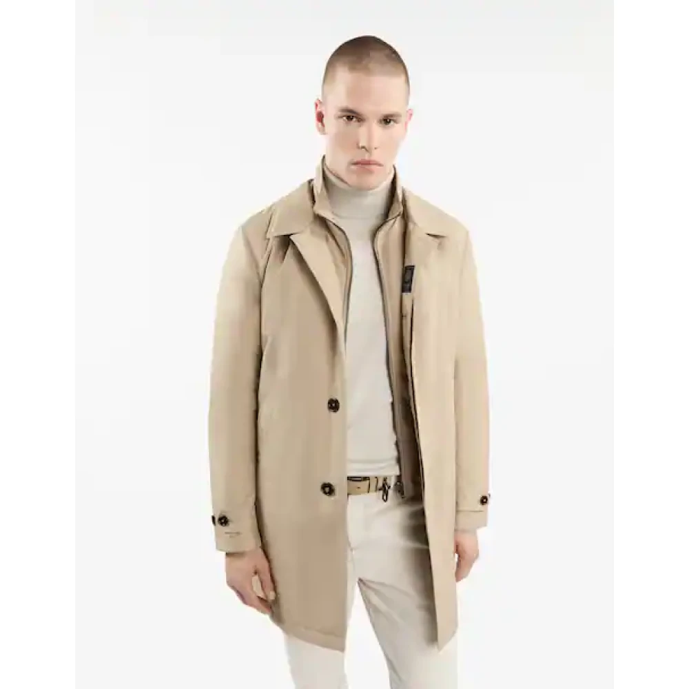Fay Beige Winterjas Beige Heren