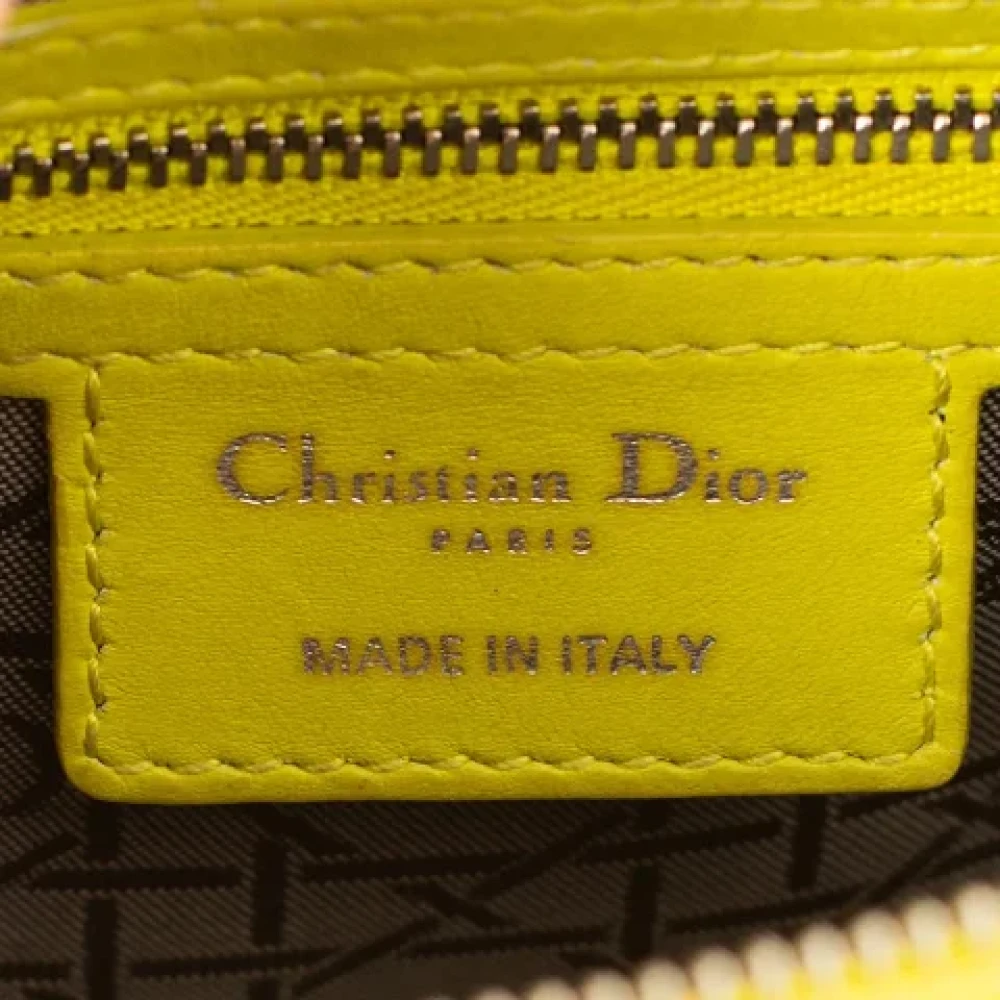 Dior Vintage Pre-owned Leather dior-bags Yellow Dames