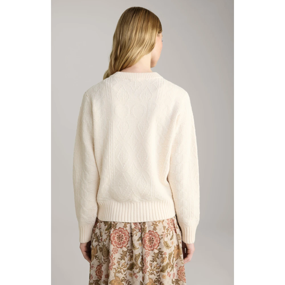 Joop! Gebreide Trui met Decoratief Patroon voor Vrouwen Beige Dames