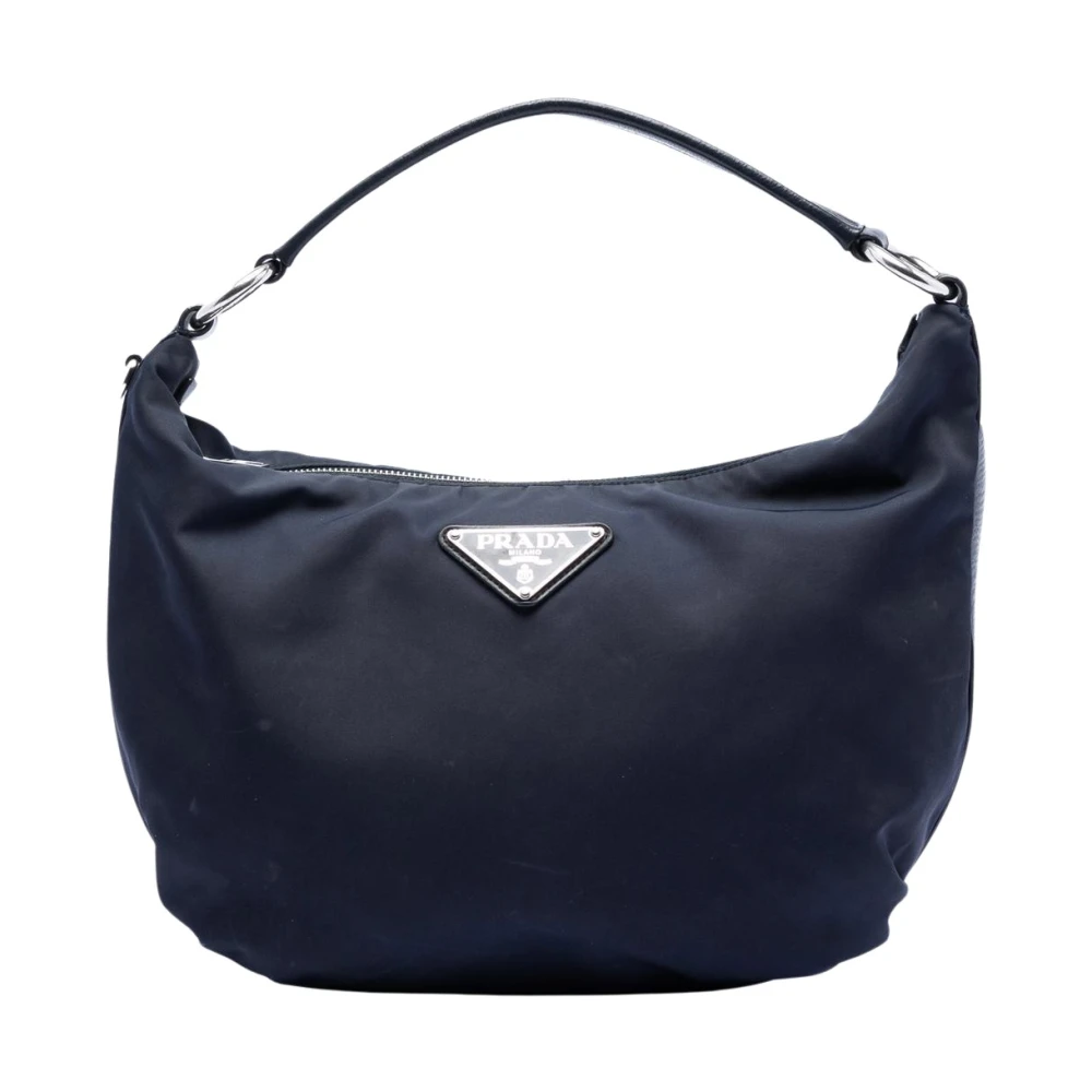 Prada Vintage Women's Blue Pre-Owned Nylon Handbag