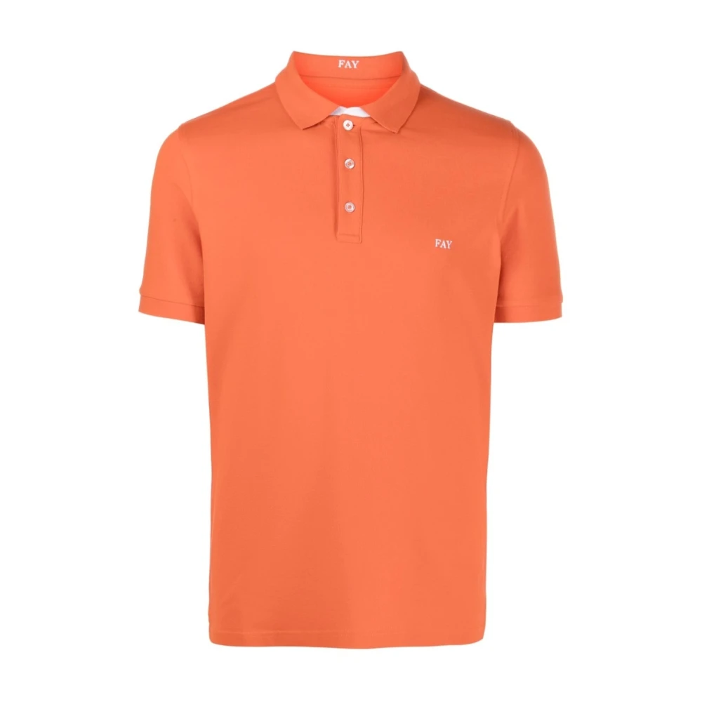 Fay - Tops > Polo Shirts - Orange - Fay - Modalova