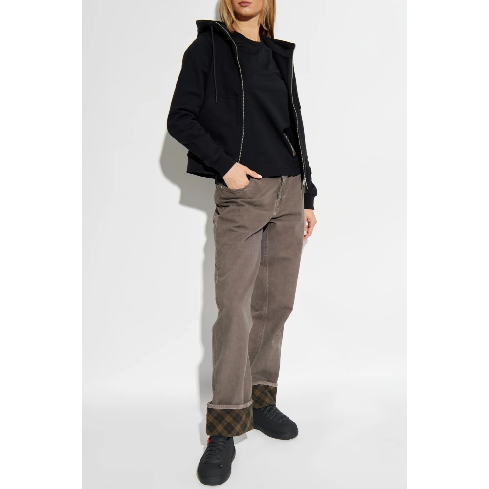 Burberry T-shirt met logopatch Black Dames
