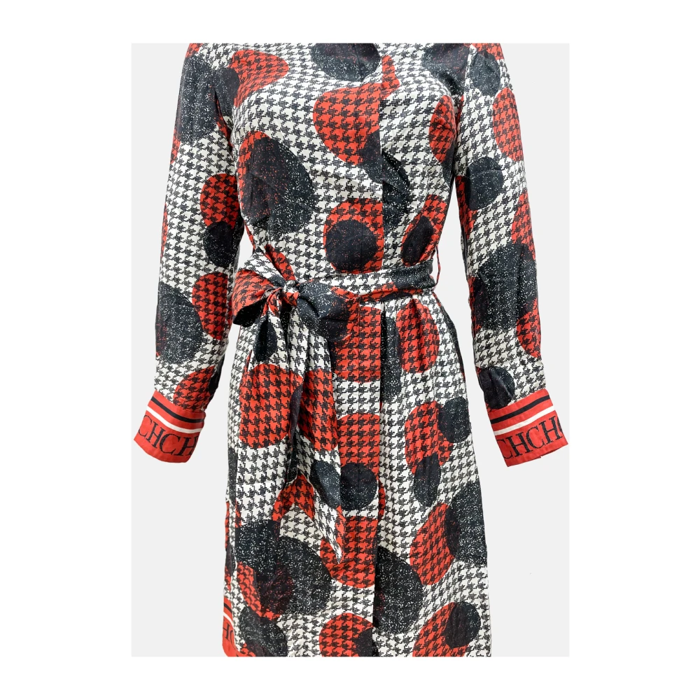 Carolina Herrera Polka Dot Houndstooth Jurk Multicolor Dames