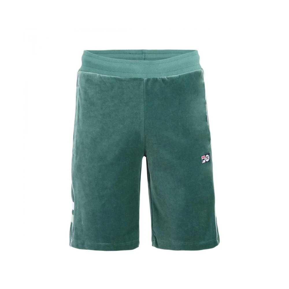 Fila Fluweel Bermuda Shorts Elastische Taille Green Heren
