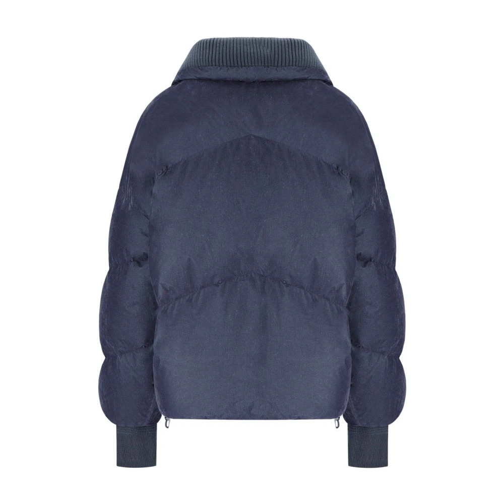 Duno Navy Blauwe Donsjas met Geometrisch Quilten Blue Dames
