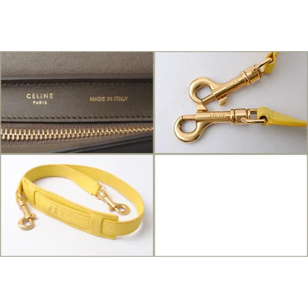 Celine Vintage Pre-owned Leather celine-bags Yellow Dames