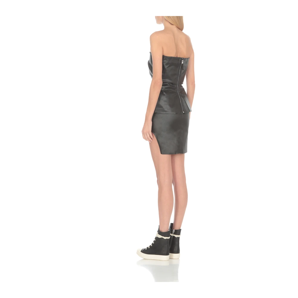 Rick Owens Zwarte katoenen top met rechte halslijn Black Dames