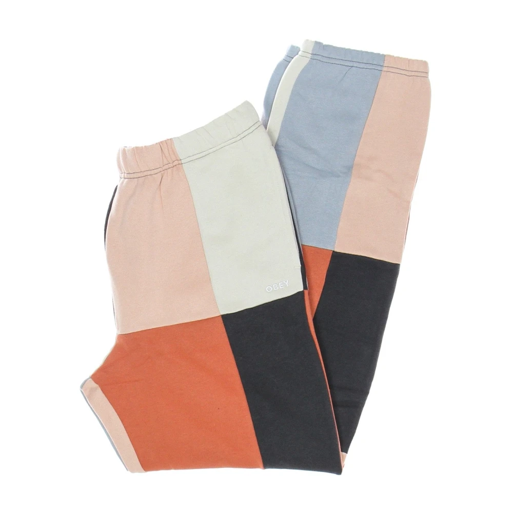 Obey Fleece Trainingspak Broek Blok Ontwerp Multicolor Dames