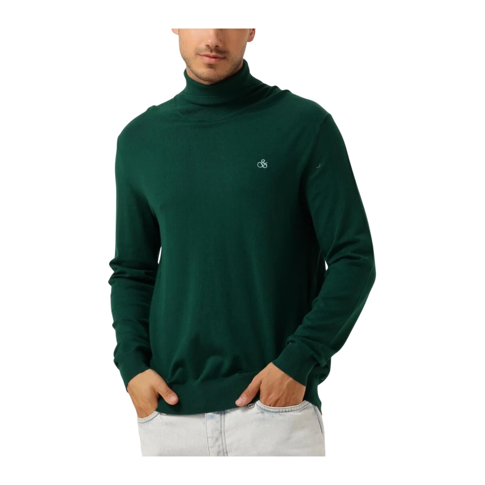 Scotch & Soda Groene Coltrui Viscose Sweater Green Heren