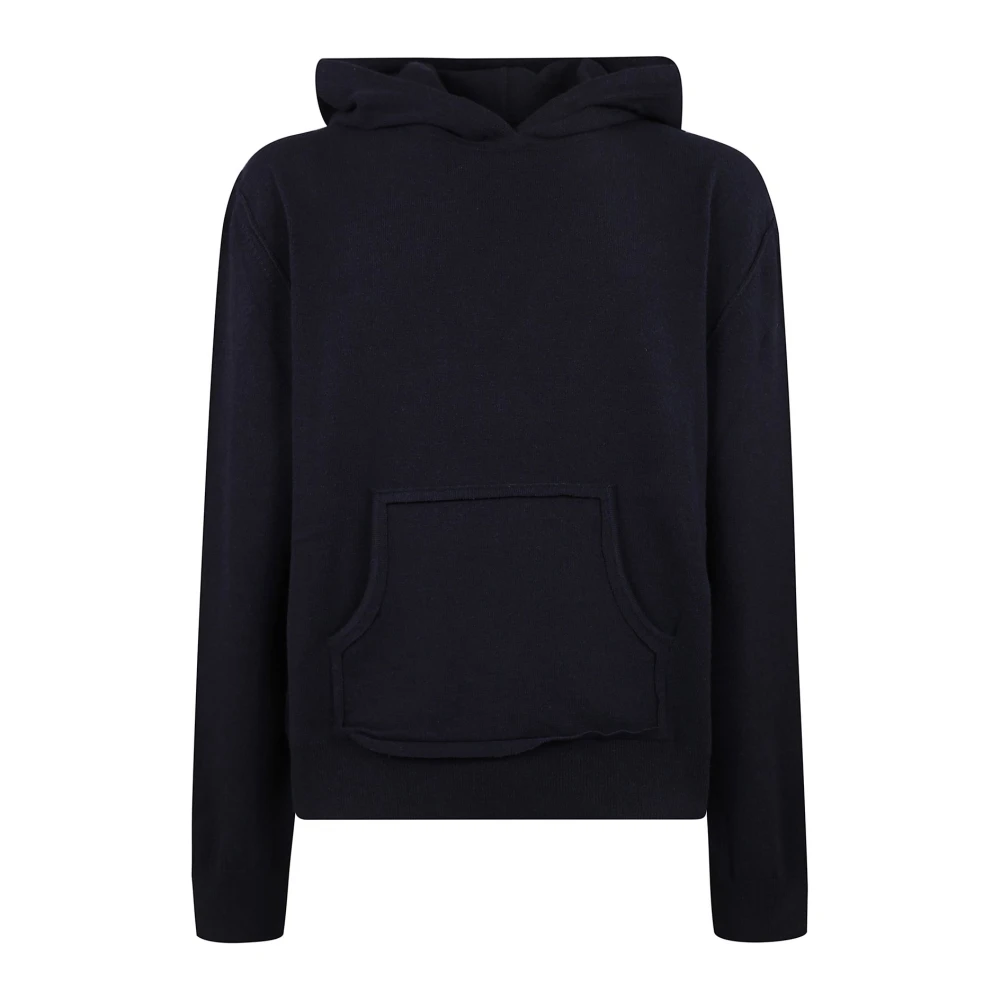 Maison Margiela Luxe Wol Kasjmier Hoodie Sweatshirt Blue Heren