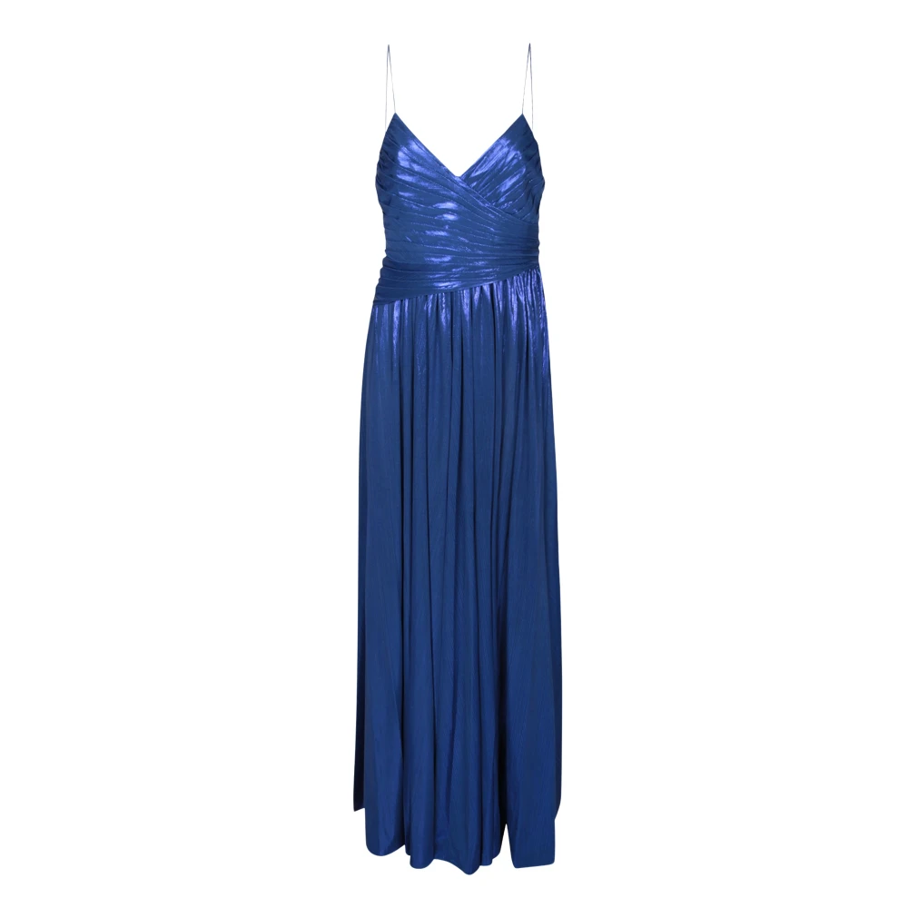 Retrofête Femme Bleu - Long Lamé Dress - Robes - Taille: 40 Fr