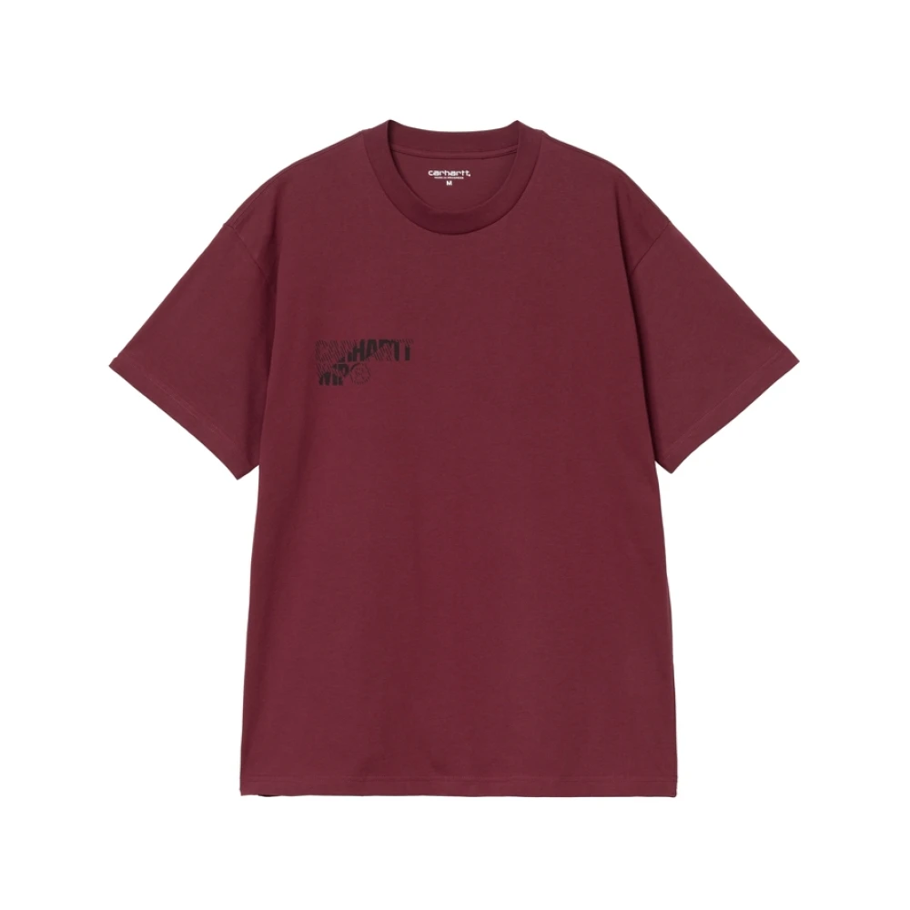 Carhartt Wip Jalou C Logo Print T-Shirt Red, Herr