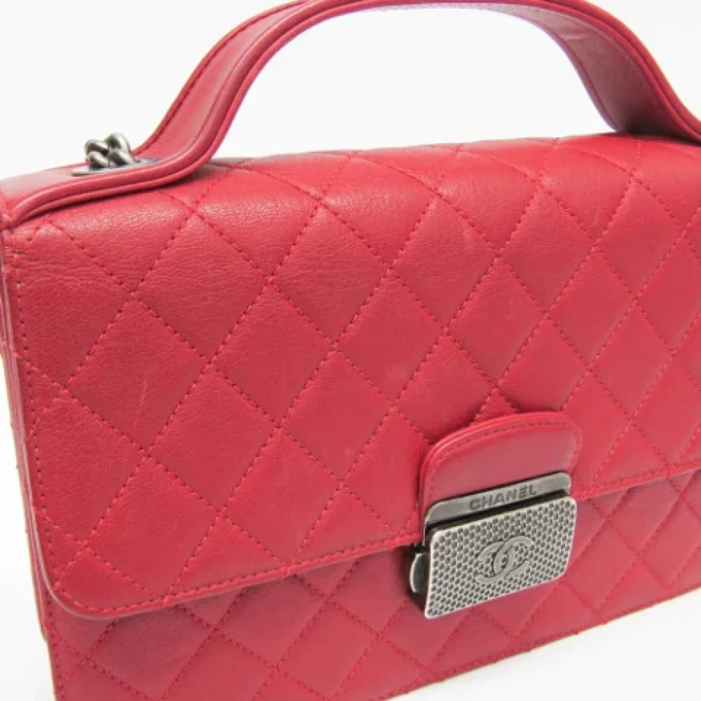 Chanel Vintage Pre-owned Leather shoulder-bags Red Dames