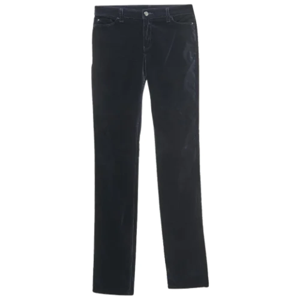 Armani Pre-owned Velvet jeans Blue Dames
