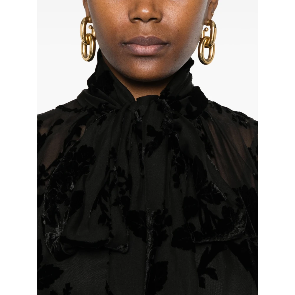 Zimmermann Zwart Fluweel Bloesemblouse Black Dames