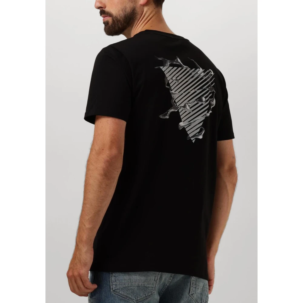 Pure Path Heren Regular Fit Crewneck T-shirt Black Heren