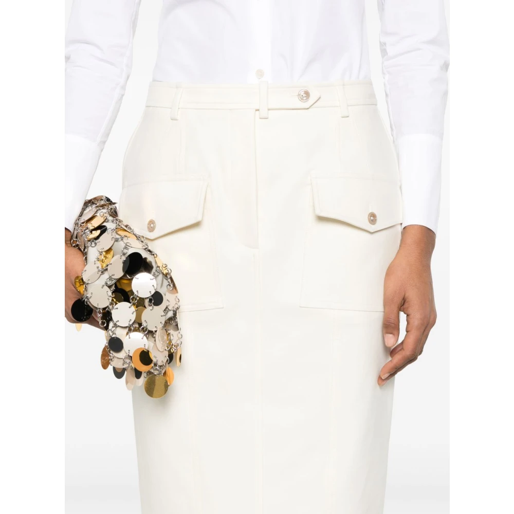 Tom Ford Beige Rok met Achtersplit Beige Dames