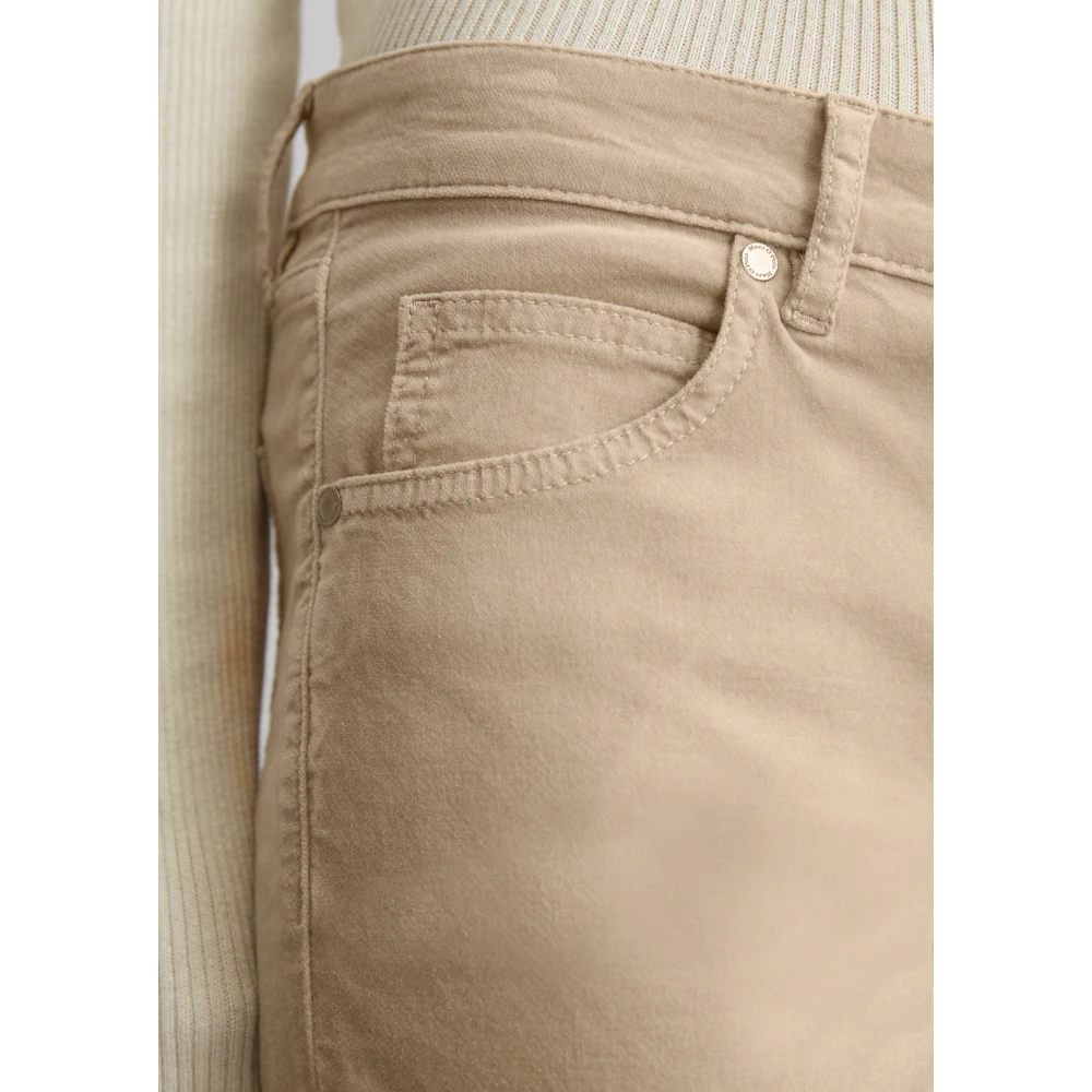 Marc O'Polo Fluwelen broek model Lulea slim Brown Dames