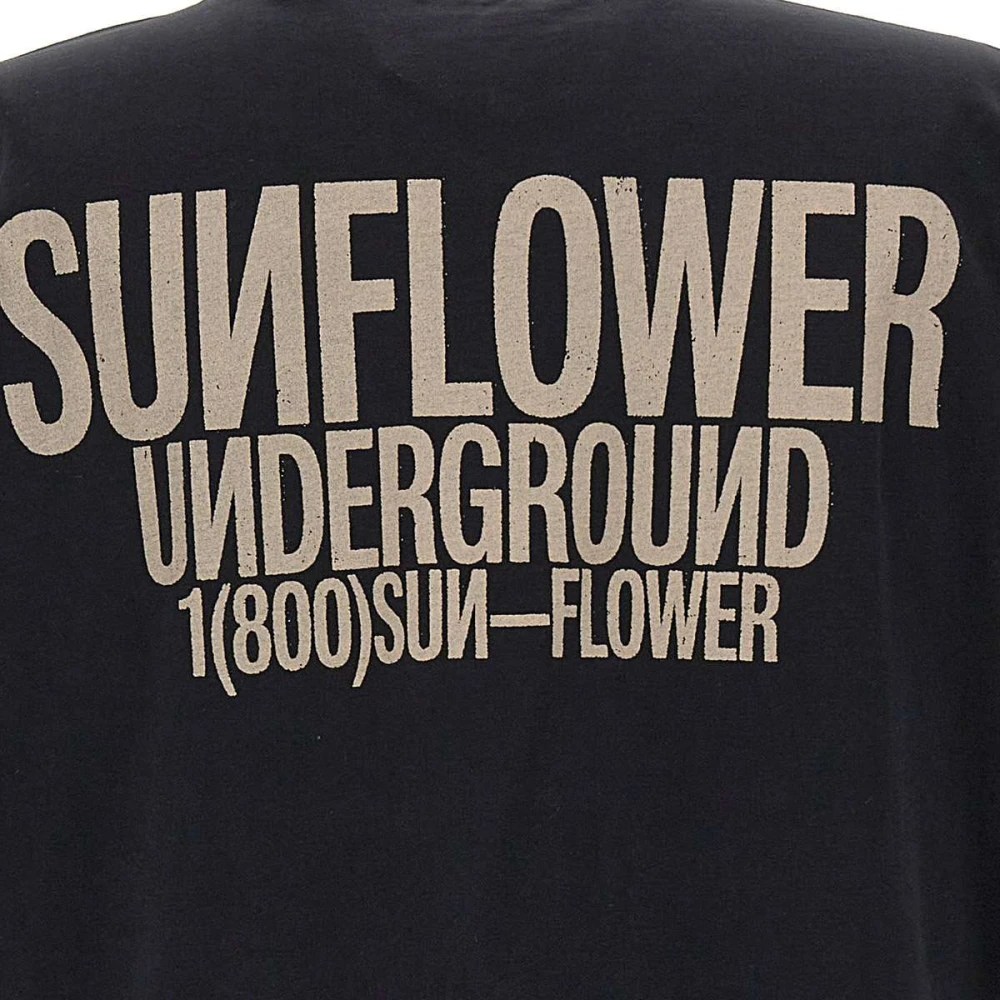 Sunflower Zwarte T-shirts en Polos met Zonnebloemen Black Heren